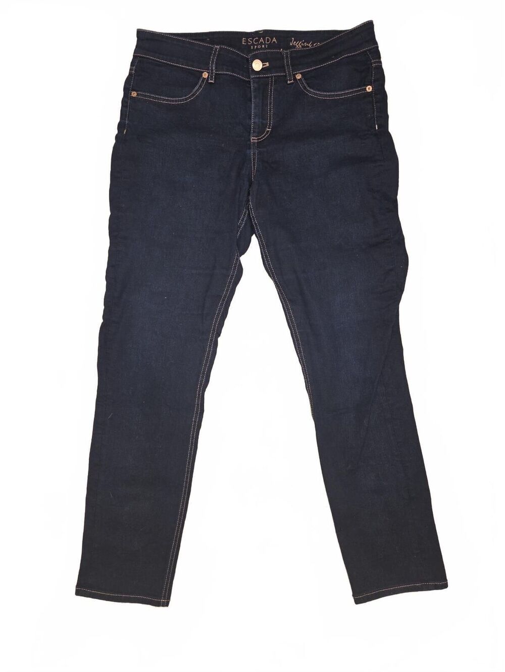 Escada Sport Jeggings Cropped Dark Blue Denim Jeans Womens Size 38 US 8